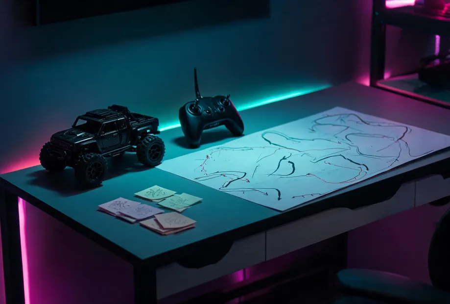 Arrma contact desk and RC toy map